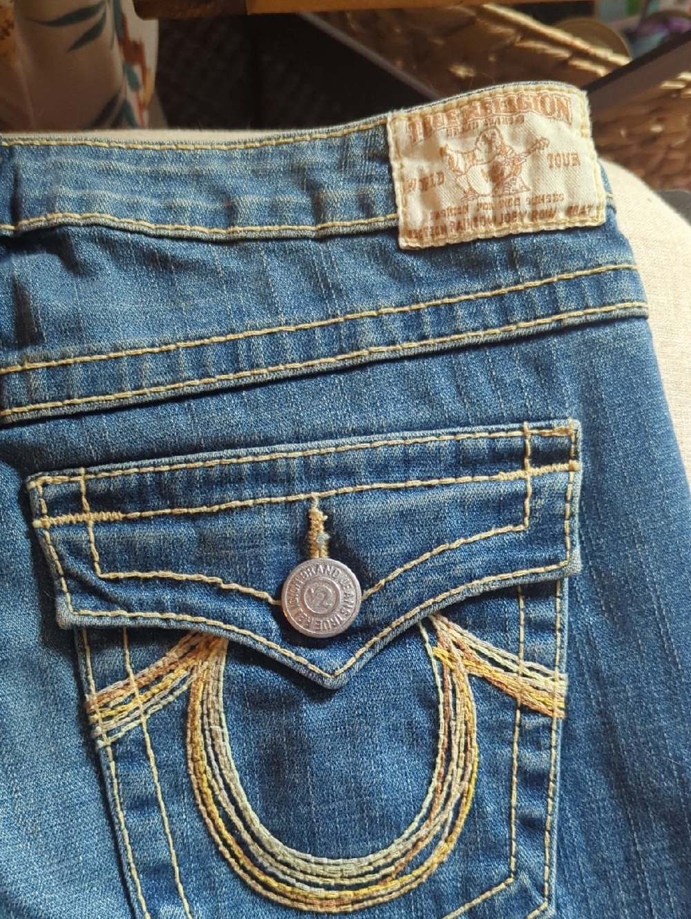 True Religion Joey Rainbow Mid-Blue Flared Jeans - Picture 11 of 11